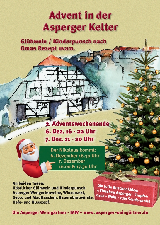 Advent in der Asperger Kelter